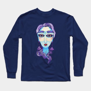 Hypnotized woman portrait Long Sleeve T-Shirt